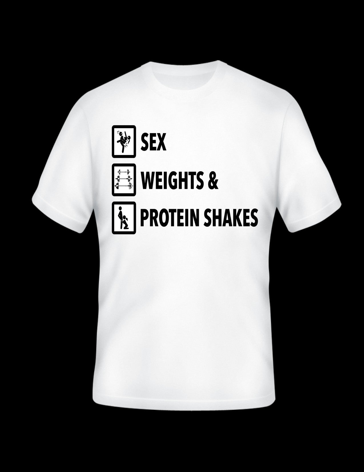 Sex Weights And Protein Shakes T Shirtconnect 9911